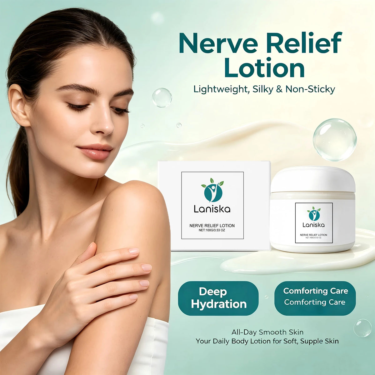 Nerve Relief Soothing Body Lotion for Muscle Relaxation & Deep Skin Hydration
