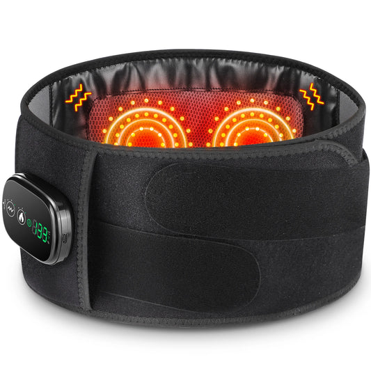 Cordless Lower Back Heating & Vibration Massager Belt with Lumbar Support