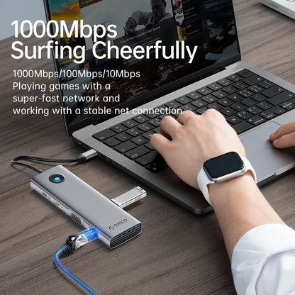 ORICO 10-in-1 USB-C Docking Station 4K HDMI Hub for Laptop & MacBook