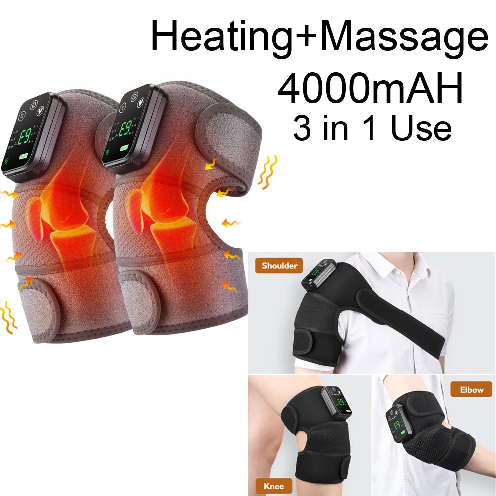 3-in-1 Heated Knee Shoulder Elbow Massager with Vibration