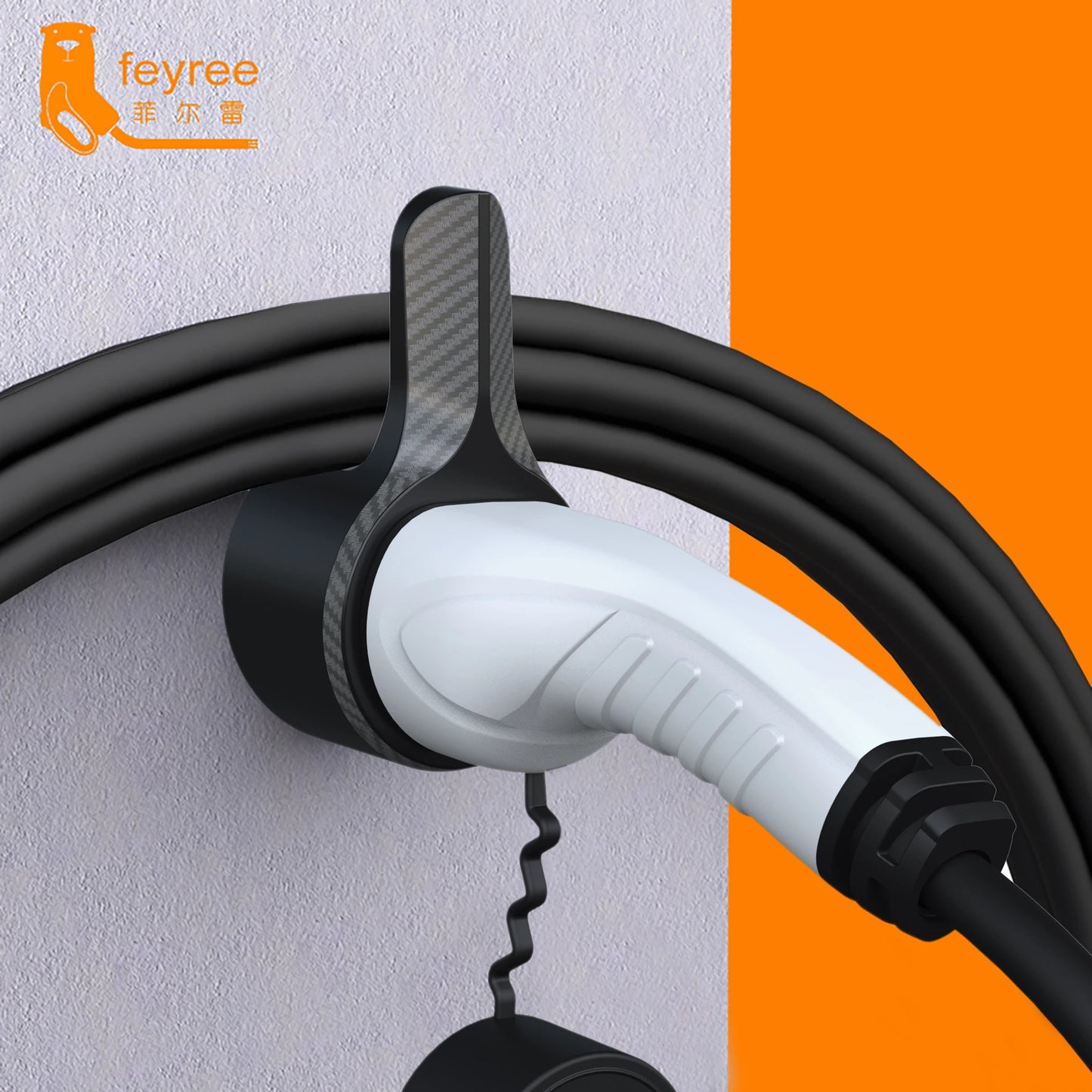 EV Charger Holster Dock - Universal Wall Mount for Type 2 Charging Cables