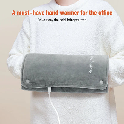 USB Graphene Smart Thermostat Hand Warmer - Portable Heated Warming Bag for Office