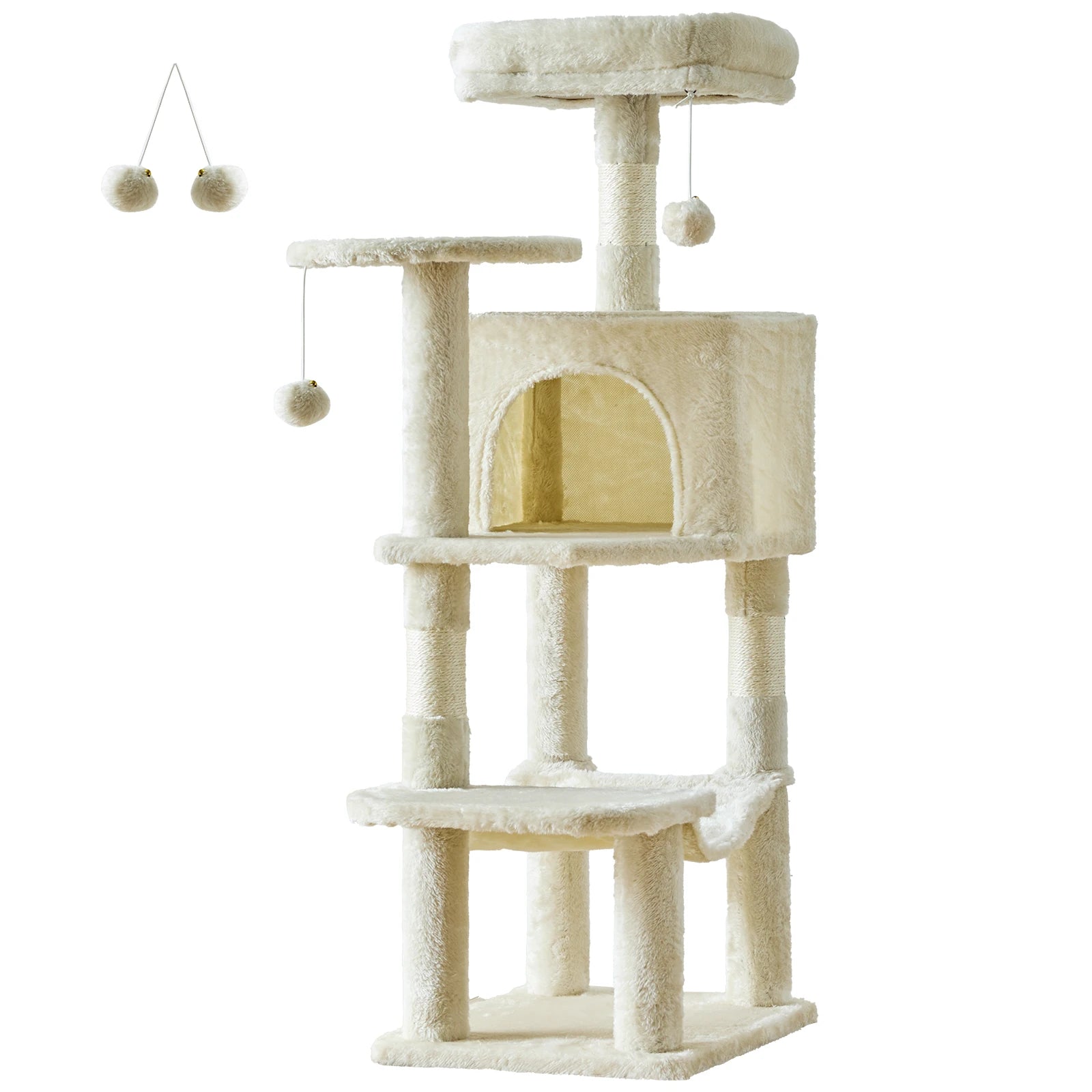 44" Multi-Level Cat Tree Tower with Scratching Posts & Cozy Condo - 13