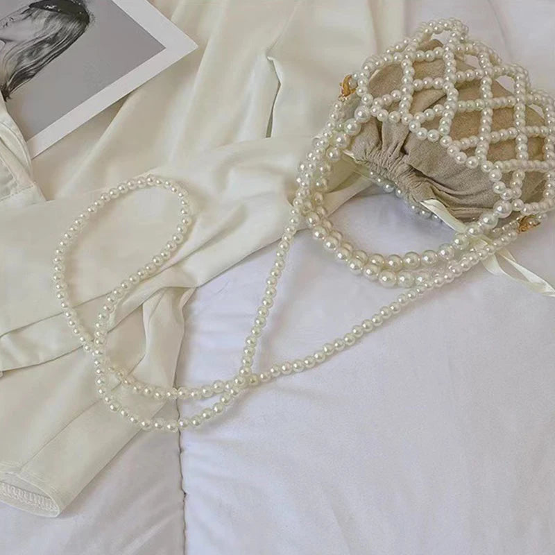 Luxury Retro Beaded Bucket Bag