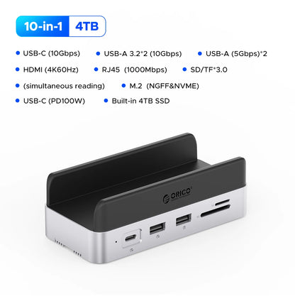 Mac Mini M4 Storage Expansion Docking Station with M.2 SSD Slot