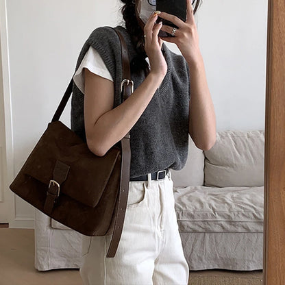Luxury Matte Leather Tote Bag