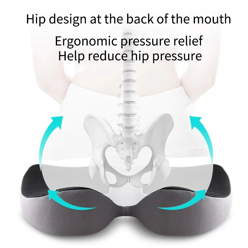 Orthopedic Memory Foam Seat Cushion for Tailbone, Sciatica & Back Pain Relief - 4