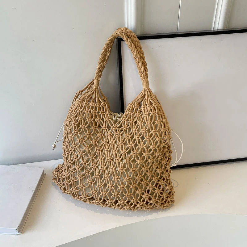 Luxury Boho Knitted Beach Tote