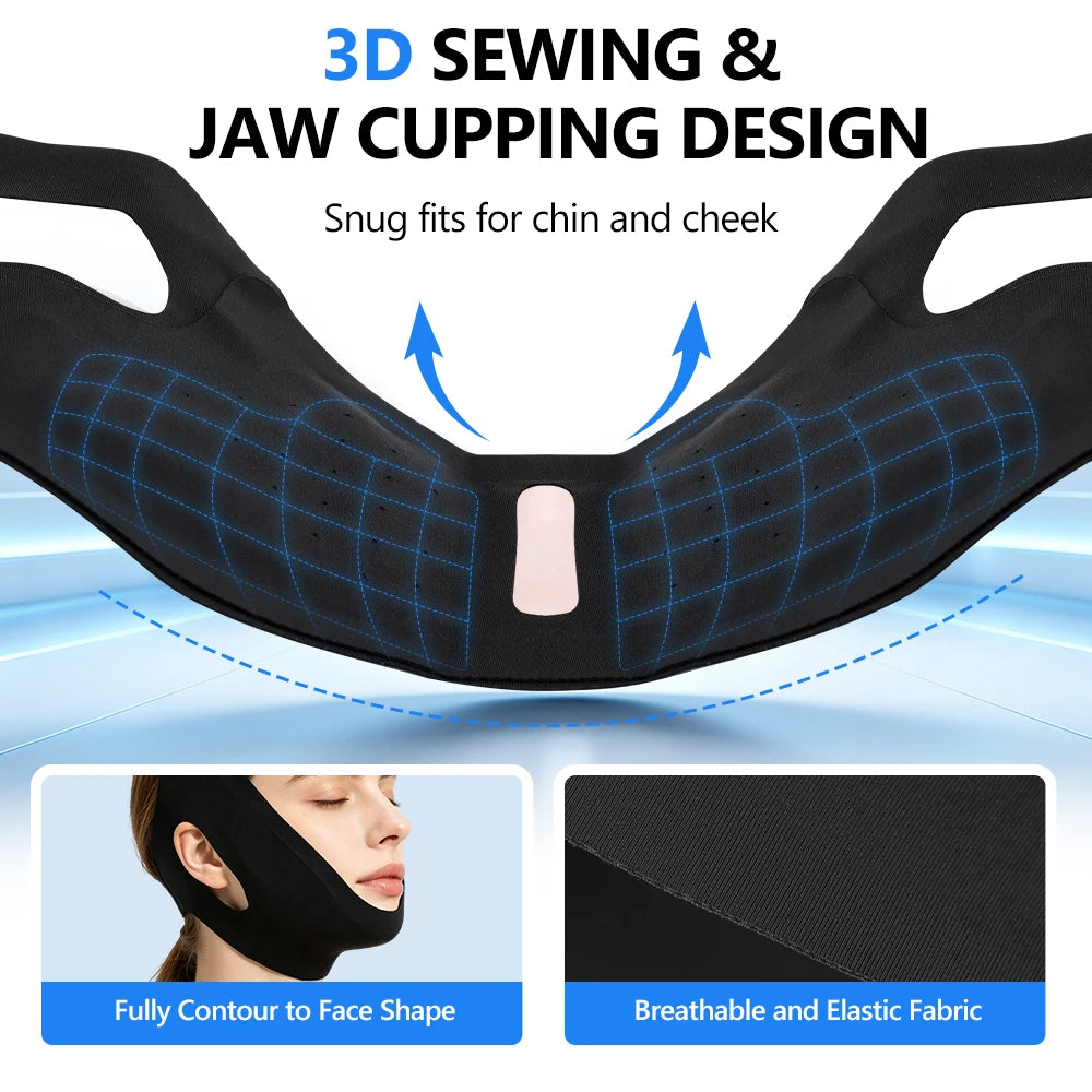 Reusable Face Ice Pack V-Line Lifting Bandage for Chin & Jawline Skin Care - 12