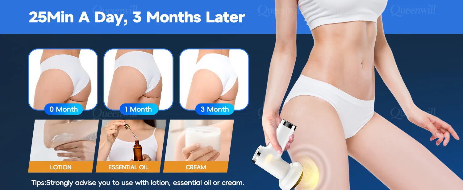 Portable Deep Tissue Body Shaping Massager - Rechargeable Muscle Massage Gun - 11