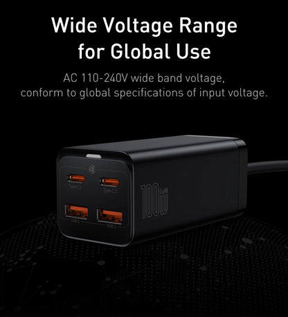 100W/65W GaN Desktop Fast Charger - 4-in-1 Universal Power Station