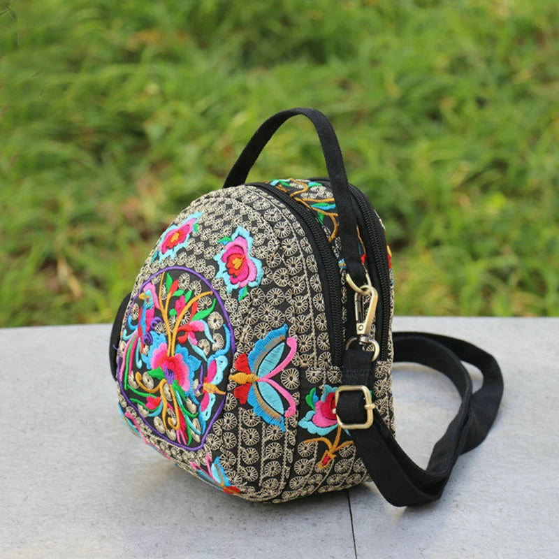 Luxury Bohemian Floral Backpack