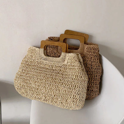 Luxury Woven Straw Beach Tote