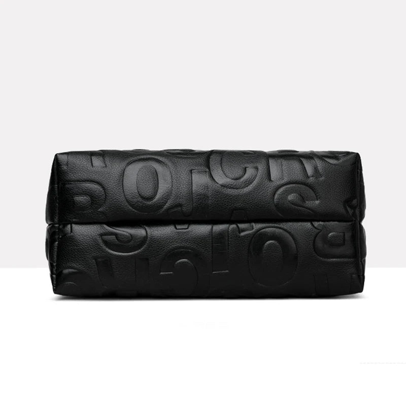 Luxury Contrast Leather Tote
