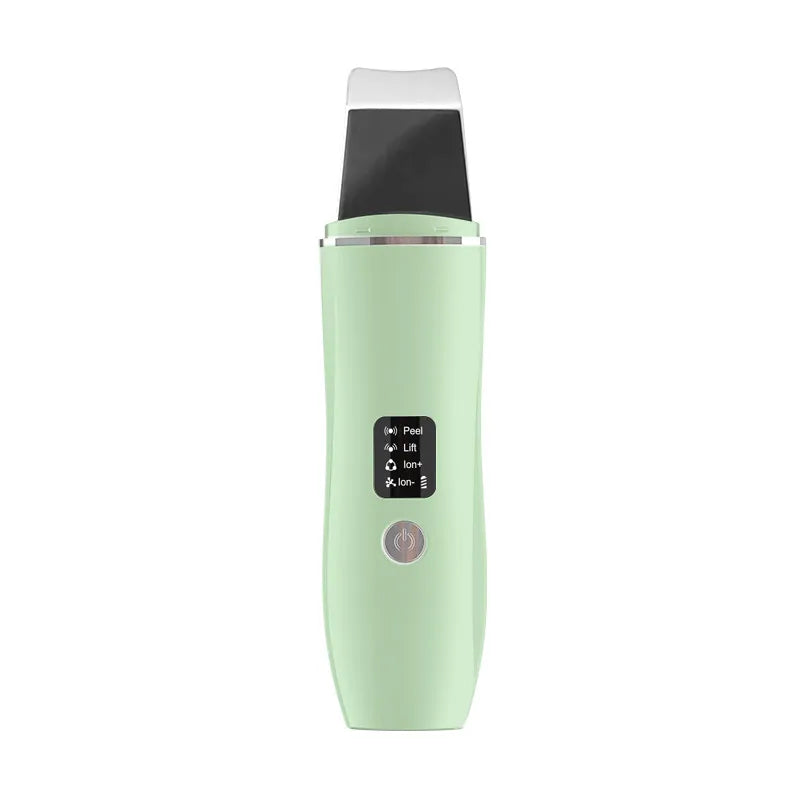 Ultrasonic Facial Skin Scrubber - Deep Pore Cleansing & Lifting Spatula Device - 19