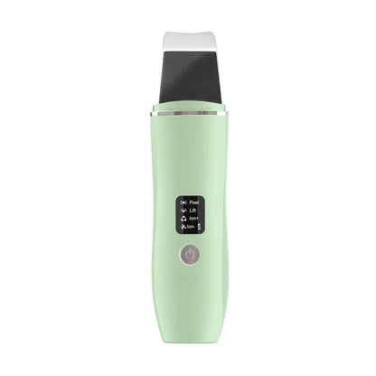 Ultrasonic Facial Skin Scrubber - Deep Pore Cleansing & Lifting Spatula Device