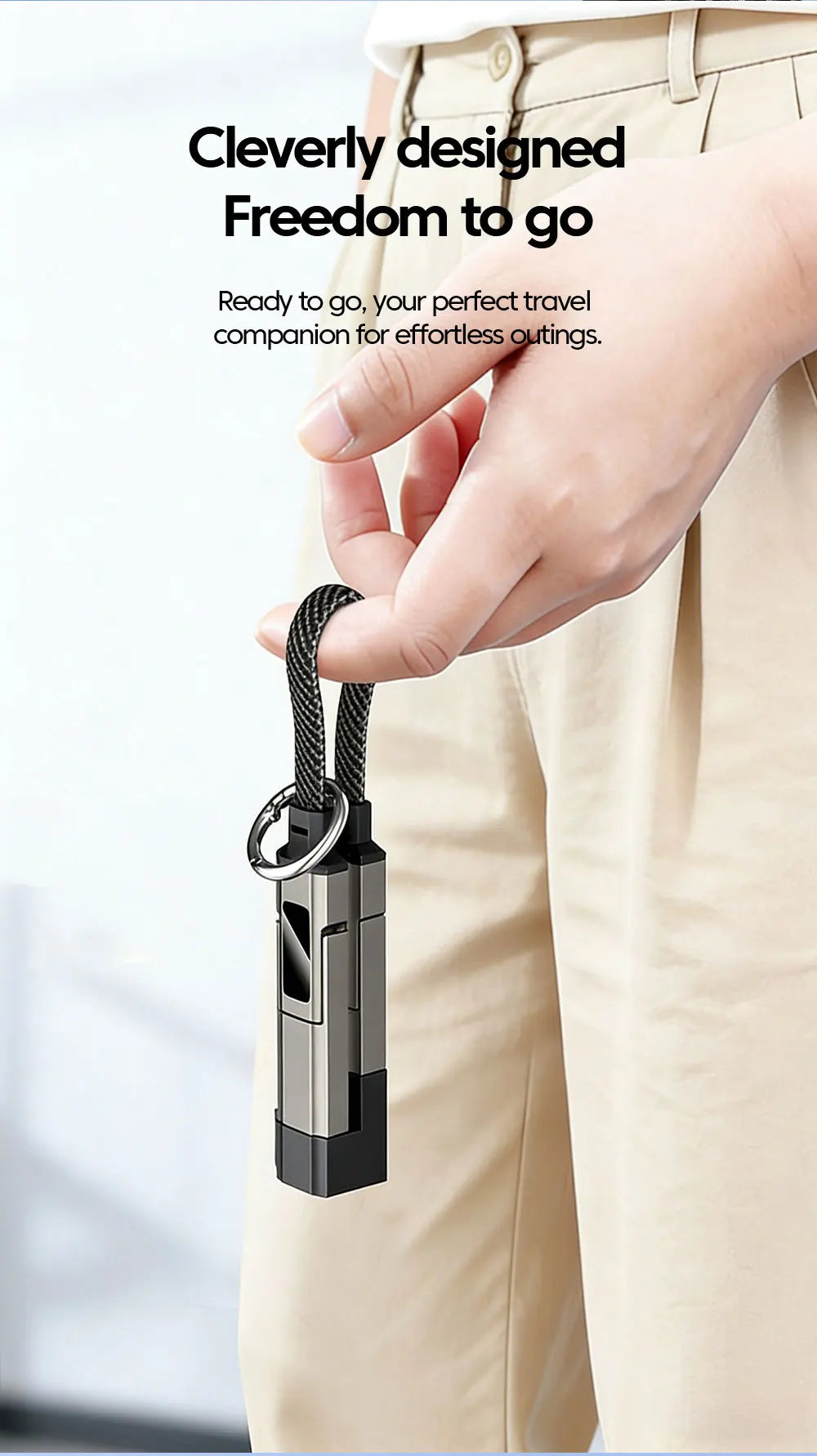 4-in-1 Fast Charging Cable with Digital Display - USB-C & Lightning Cord - 11