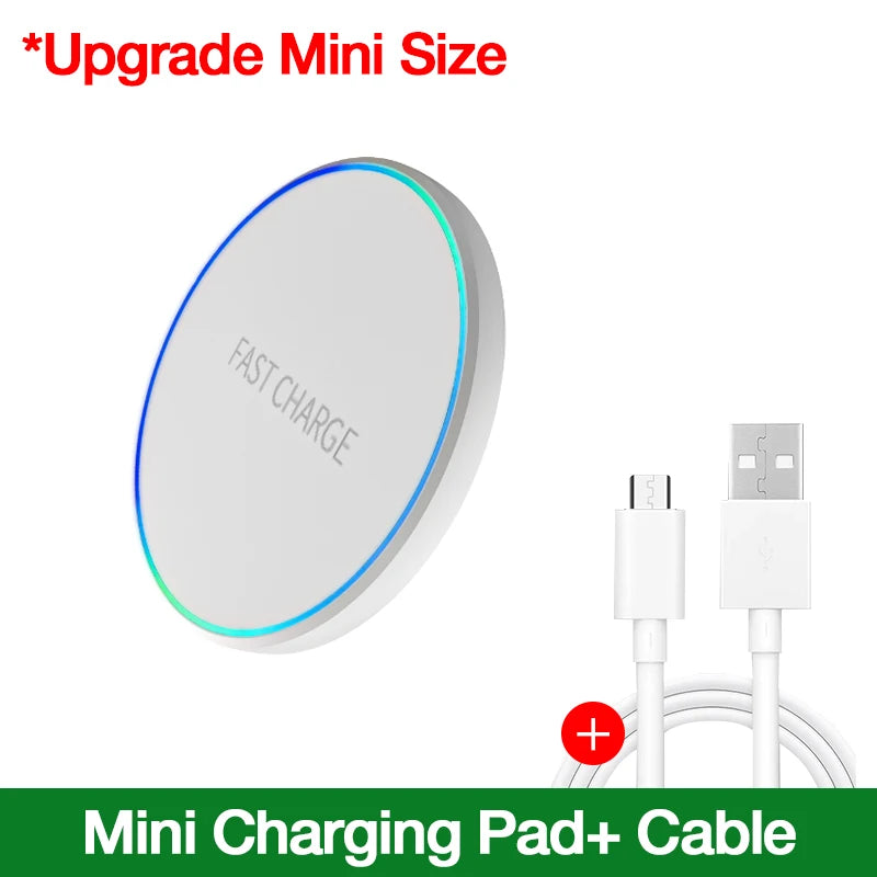 15W Fast Wireless Charging Pad - Slim Qi-Certified Charger for All Devices