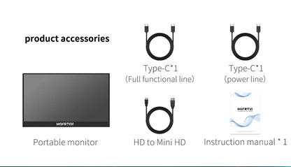 18.5" Portable Monitor 120Hz 100% sRGB HDR Gaming & Laptop Display