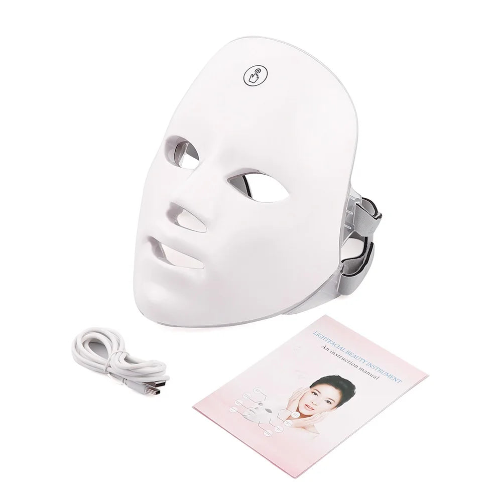 7-Color LED Photon Therapy Facial Mask for Skin Rejuvenation & Face Lifting - 12