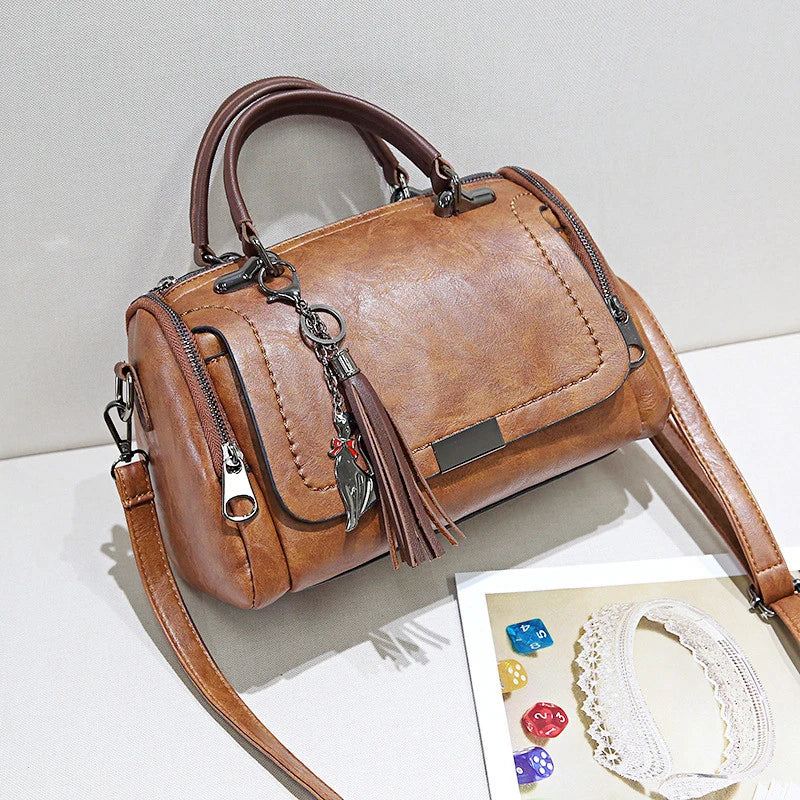 Luxury Tassel Boston Tote