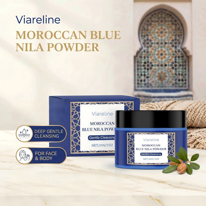 Moroccan Blue Nila Powder Face Mask – Brightening, Exfoliating & Deep Cleansing