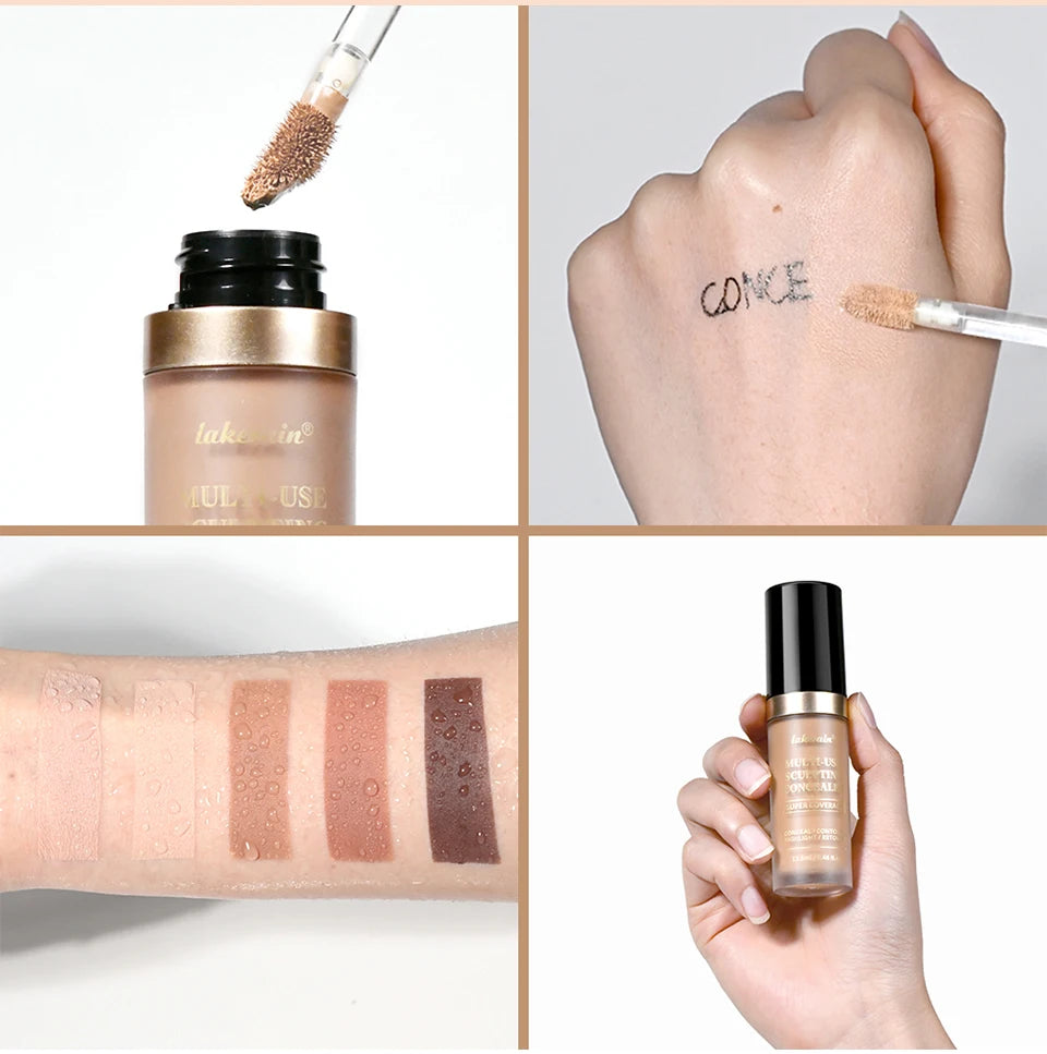 Full Coverage Waterproof Concealer - Matte Liquid Foundation