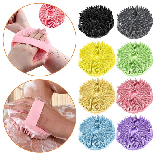 Silicone Body Scrubber & Exfoliating Shower Brush with Non-Slip Grip