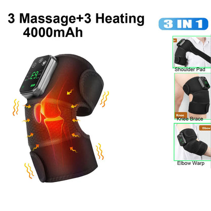 3-in-1 Heated Knee Shoulder Elbow Massager with Vibration