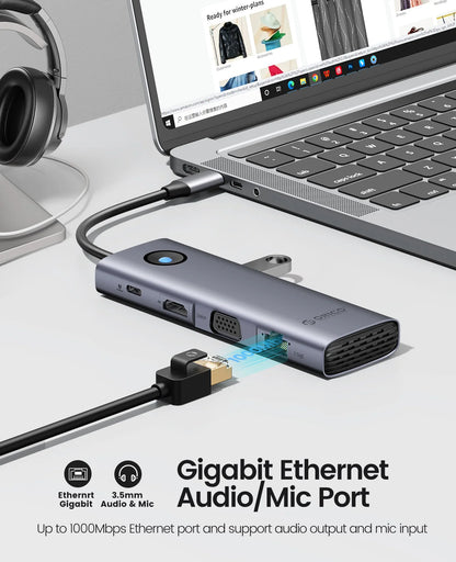 ORICO 10-in-1 USB-C Docking Station 4K HDMI Hub for Laptop & MacBook