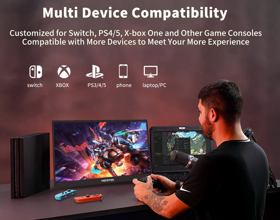 13.3" 4K Portable Monitor - Ultra-HD HDR Display for Laptop, PS5 & Xbox