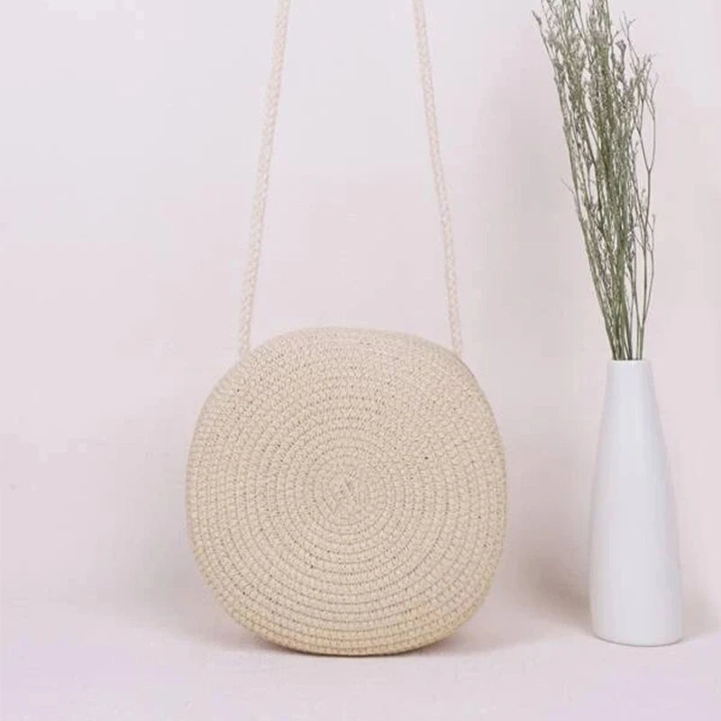 Luxury Round Straw Crossbody