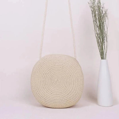 Luxury Round Straw Crossbody