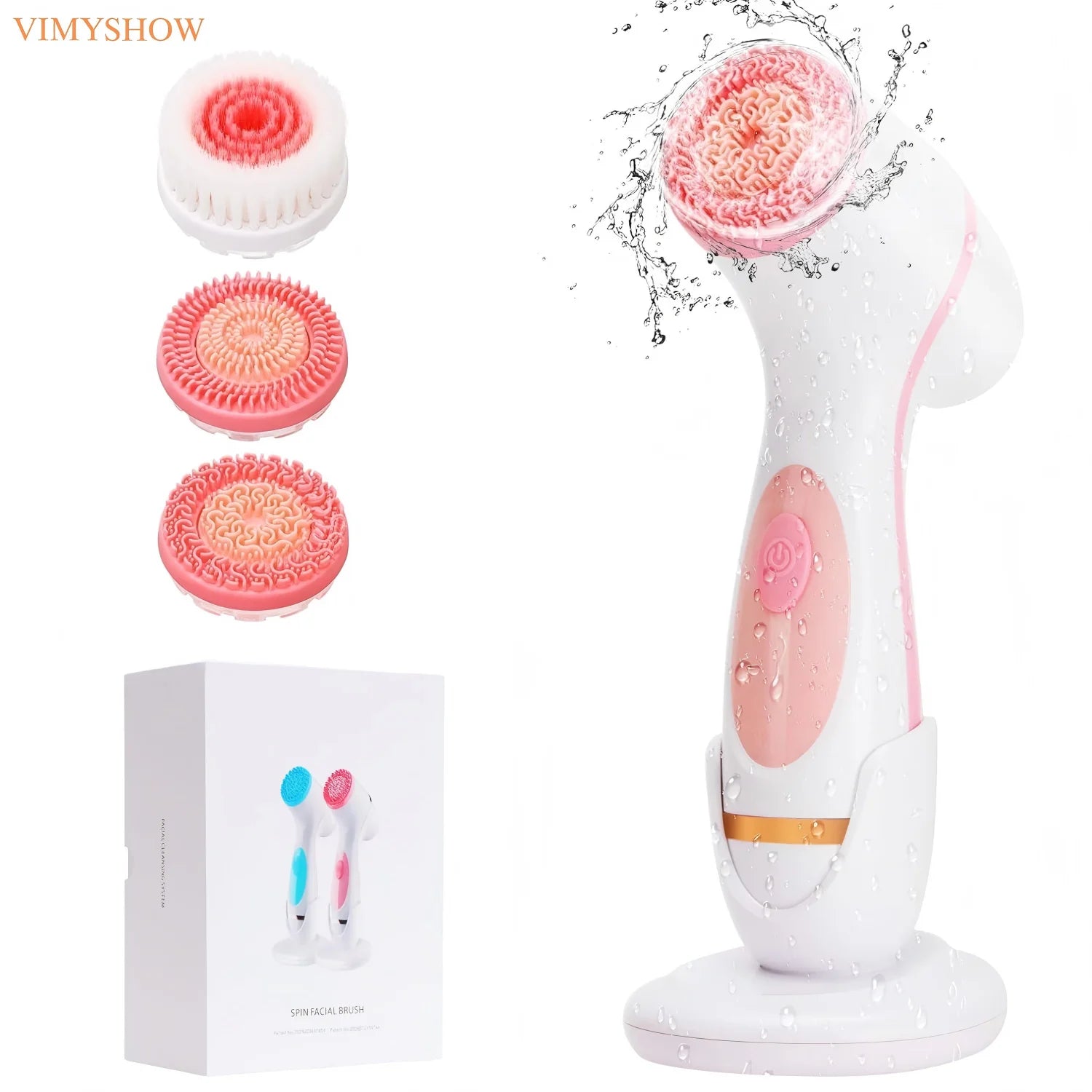 3-in-1 Waterproof Electric Facial Cleansing Brush & Exfoliating Face Massager - 1