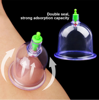6-Cup Vacuum Cupping Therapy Set with Hand Pump