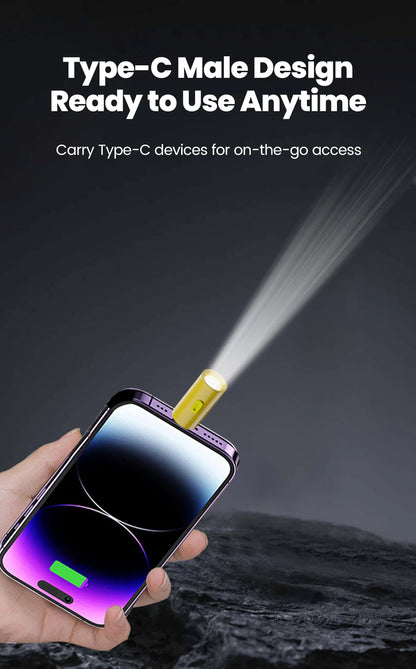 Mini Type-C Portable Keychain LED Flashlight – Compact & Powerful