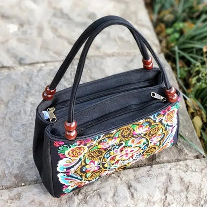 Luxury Ethnic Embroidery Tote