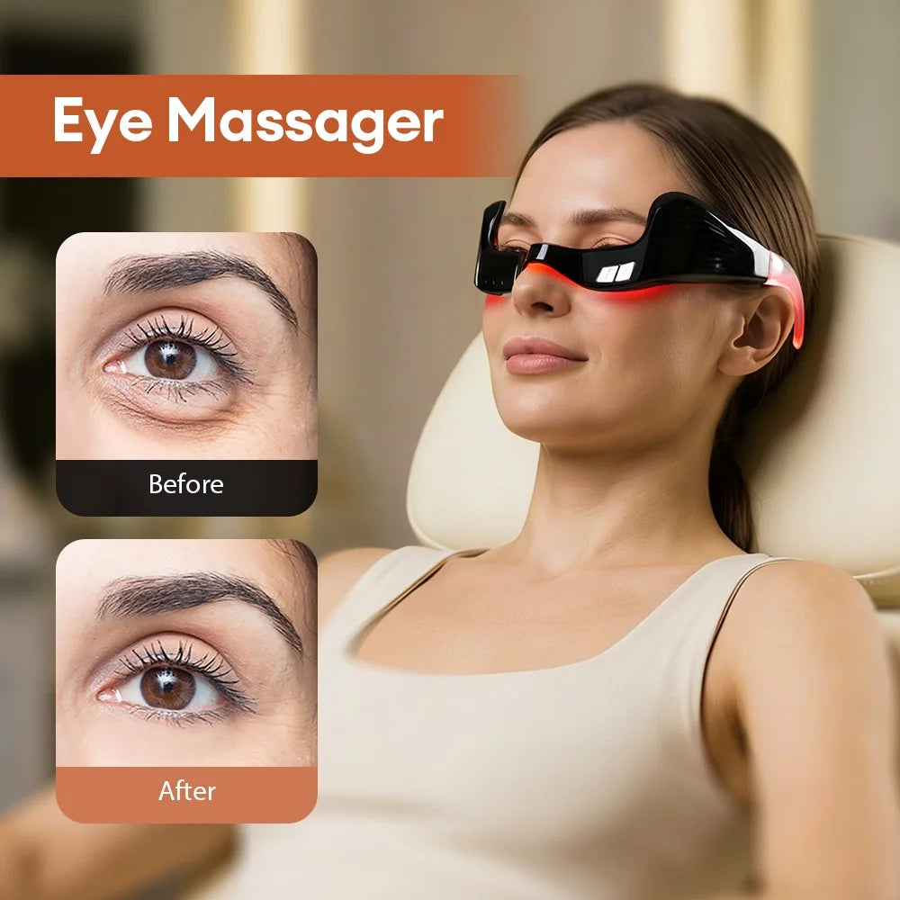 Electric EMS Red Light Eye Massager for Fatigue & Wrinkles