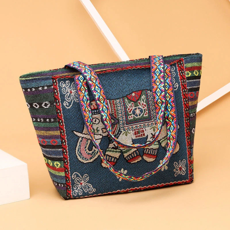 Luxury Elephant Print Tote