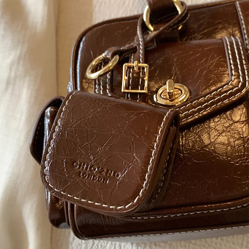 Luxury Trendy Stone Boston Bag