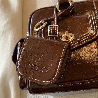 Luxury Trendy Stone Boston Bag