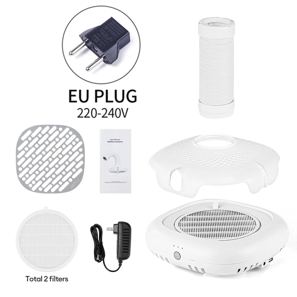 2-in-1 Brushless Nail Dust Collector Vacuum with LED Tube - 29