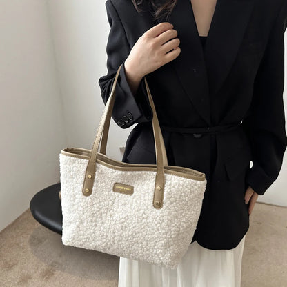 Luxury Lamb Wool Tote Bag