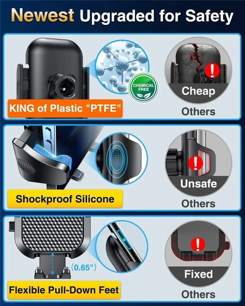 Gravity Air Vent Car Phone Holder - Secure Hands-Free Mount for Smartphone - 17