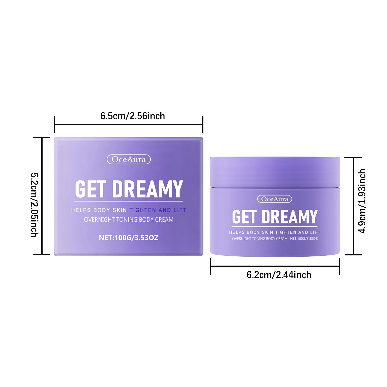 OceAura Get Dreamy Firming Body Cream - Skin Tightening & Collagen Lotion - 9