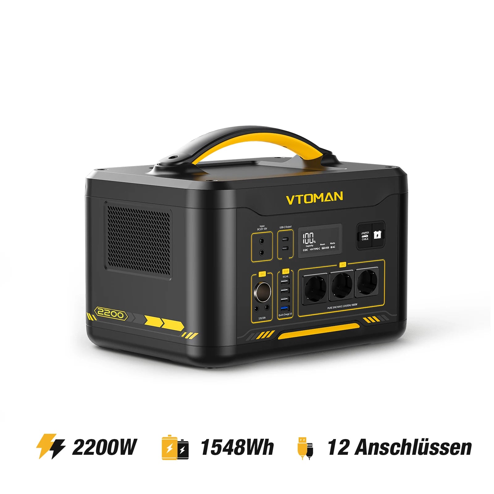VTOMAN Portable Power Station 1548Wh LiFePO4 Solar Generator for Camping - 19