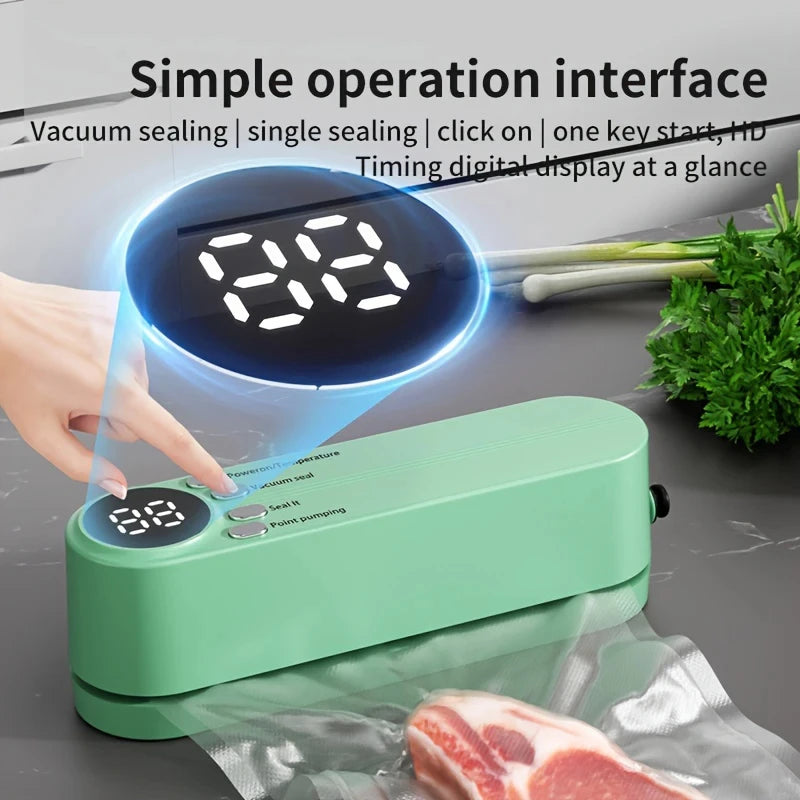 Wireless Portable Food Vacuum Sealer Machine USB Rechargeable Air Pump