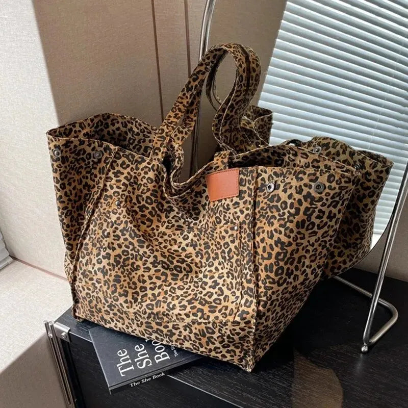Luxury Leopard Print Tote Bag