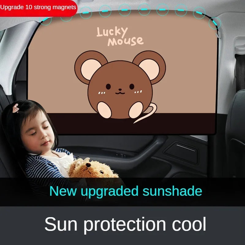 Magnetic Car Window Sunshade for Baby UV Protection - 2