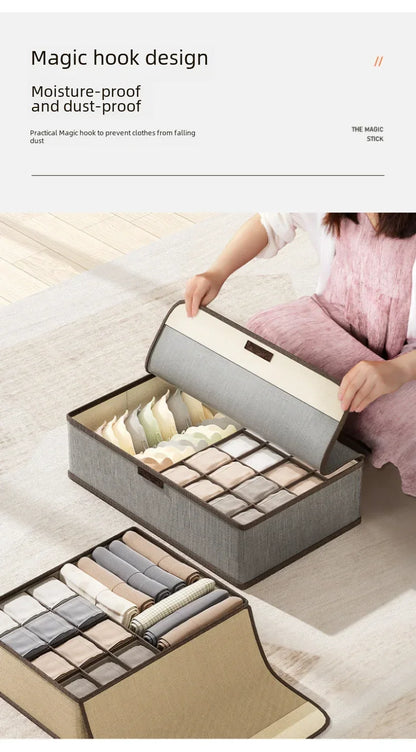 Foldable 3-in-1 Drawer Organizer for Underwear & Socks